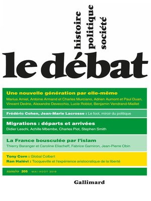 cover image of Le Débat N° 205 (mai-août 2019)